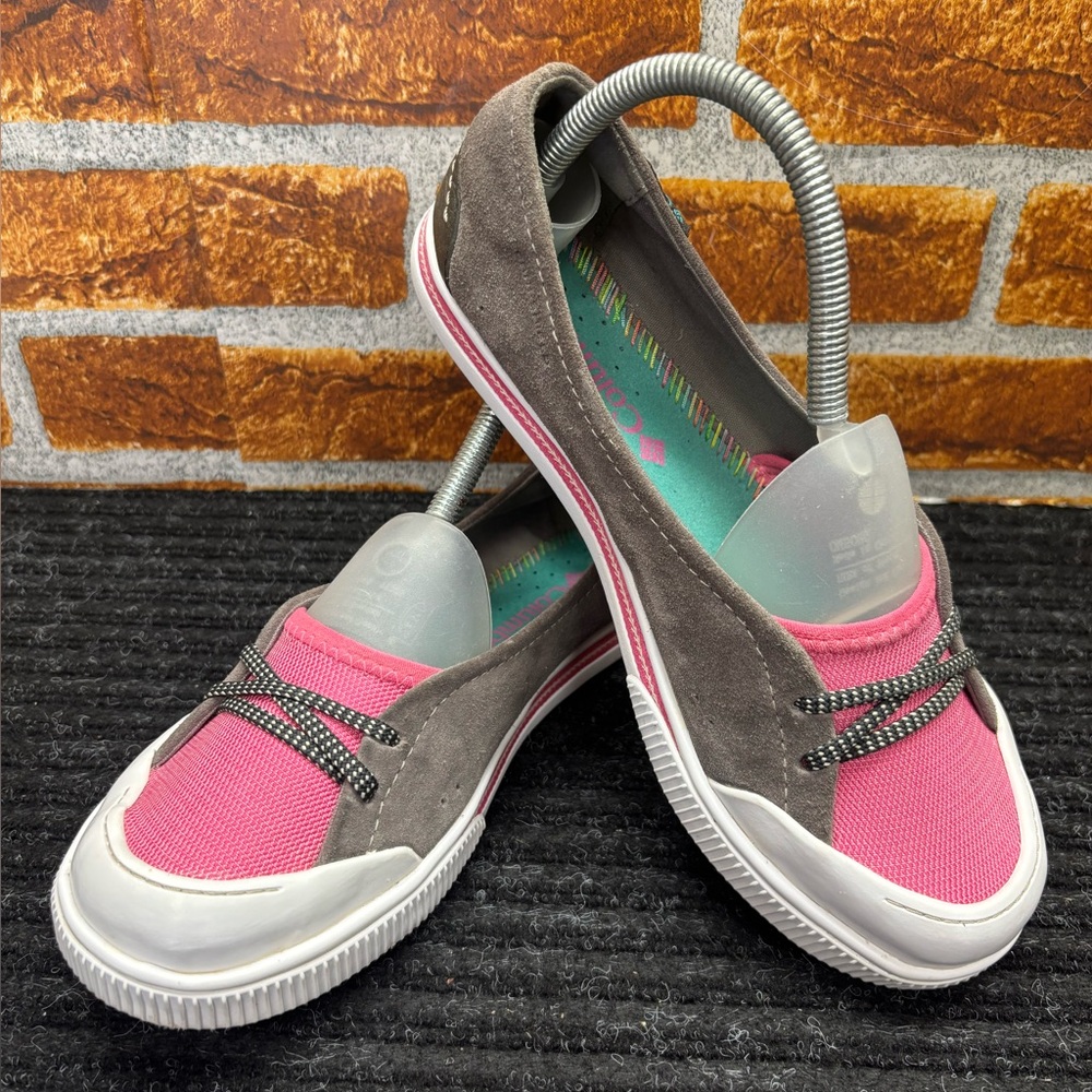 Casual Pink and Gray Slip-On Women's Sneakers